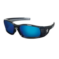 Swagger Sr1 Series Safety Glasses, Blue Diamond Mirror Lens, Duramass Hc, Black Frame | Bundle of 5 Pairs