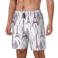 thumbnail image 2 of Haiem Lavender Flowers Mens Swim Trunks with Compression Liner 2 in 1 Swimming Shorts Stretch Swimwear Quick Dry,Board Shorts-Medium, 2 of 9