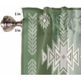 thumbnail image 5 of Boho Curtain Valances for Windows, Farmhouse Style Aztec Moroccan Sage Green Rod Pocket Valance Window Treatments Short Curtains for Kitchen Bathroom Living Room, 5 of 6