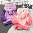thumbnail image 4 of Jackets For Girls Kids Spring Long Sleeve Patchwork Cute Cartoon Ear Coat Girls' Outwear Jackets Purple 3 Years-4 Years, 4 of 4