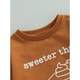 thumbnail image 6 of Baby Boys Girls Halloween Outfits Letter Pumpkin Oversized Bubble Romper Newborn Long Sleeve Sweater Fall Clothes, 6 of 8