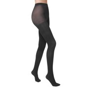 HUE Women's Fashion Tights With Control Top, Graphite Heather Cable, Small-Medium