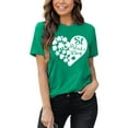 thumbnail image 4 of St. Patrick's Day Shirts for Women Shamrock Heart Graphic Tees St Patty's Lucky T-Shirt Irish Tops, 4 of 6