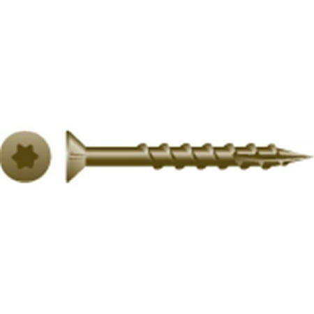 

8 x 2 in. Star Drive Flat Head Screws Coarse Thread With Nibs W.A.R. Coated Box of 3 500