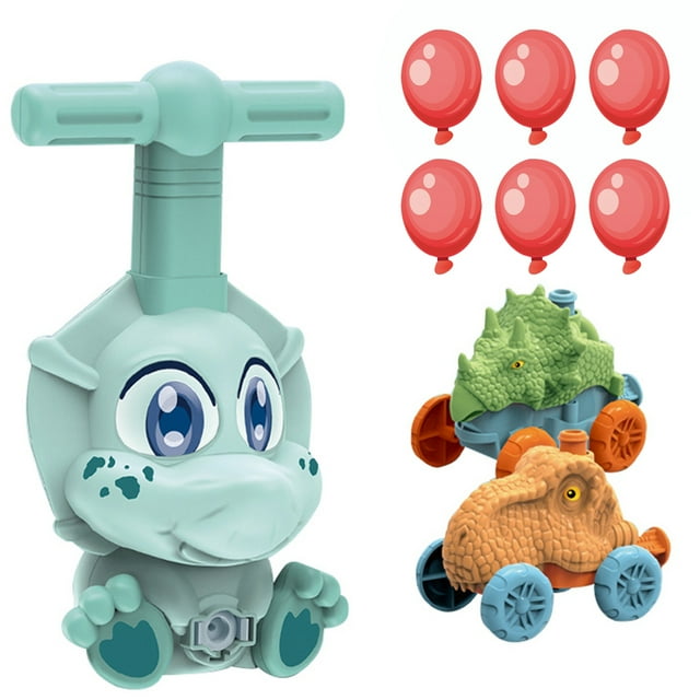 Dinosaur Balloon Powered Car Set Creative Power Balloon Car Toy Balloon Racer
