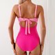 thumbnail image 4 of Mujeres de Corte Alto Bikini Color Bloque V-Cuello Colgantes Plegar, Trajes de Baño sin Espalda de Moda Sexy, 4 of 4