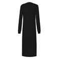 thumbnail image 4 of Qiopertar Robe Mode Femme Imprimé Léopard avec Poches Patchwork Manches Longues Robe Décontractée en Solde à Moins de 5$ en Solde, 4 of 8