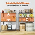 thumbnail image 4 of 3-Tier Small Wire Shelving Unit,Adjustable Metal Storage Rack for Kitchen,Pantry & Laundry Room,Stable Black Organizer Shelf,24"W x 14"D x 30"H, 4 of 8