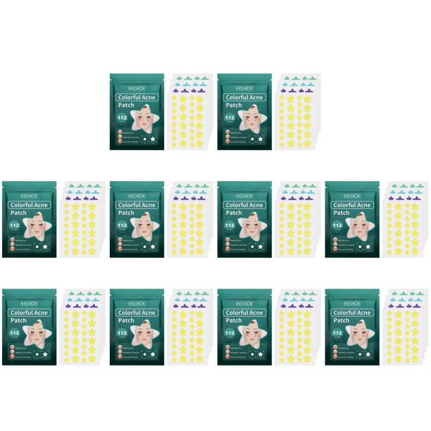 Corrector de espinillas y acné herramientas de belleza en forma de estrella lindo para la curación facial 112 Uds.