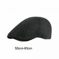 thumbnail image 2 of TELOLY Newsboy Cap for Men Irish Hat Scally Cap for Men Newsboy Cap Irish Hat for Men Flat Driving Cap Washable English Style Advanced Painter Hat Daily Hat Beret Hats Baseball Cap Black One Size, 2 of 7
