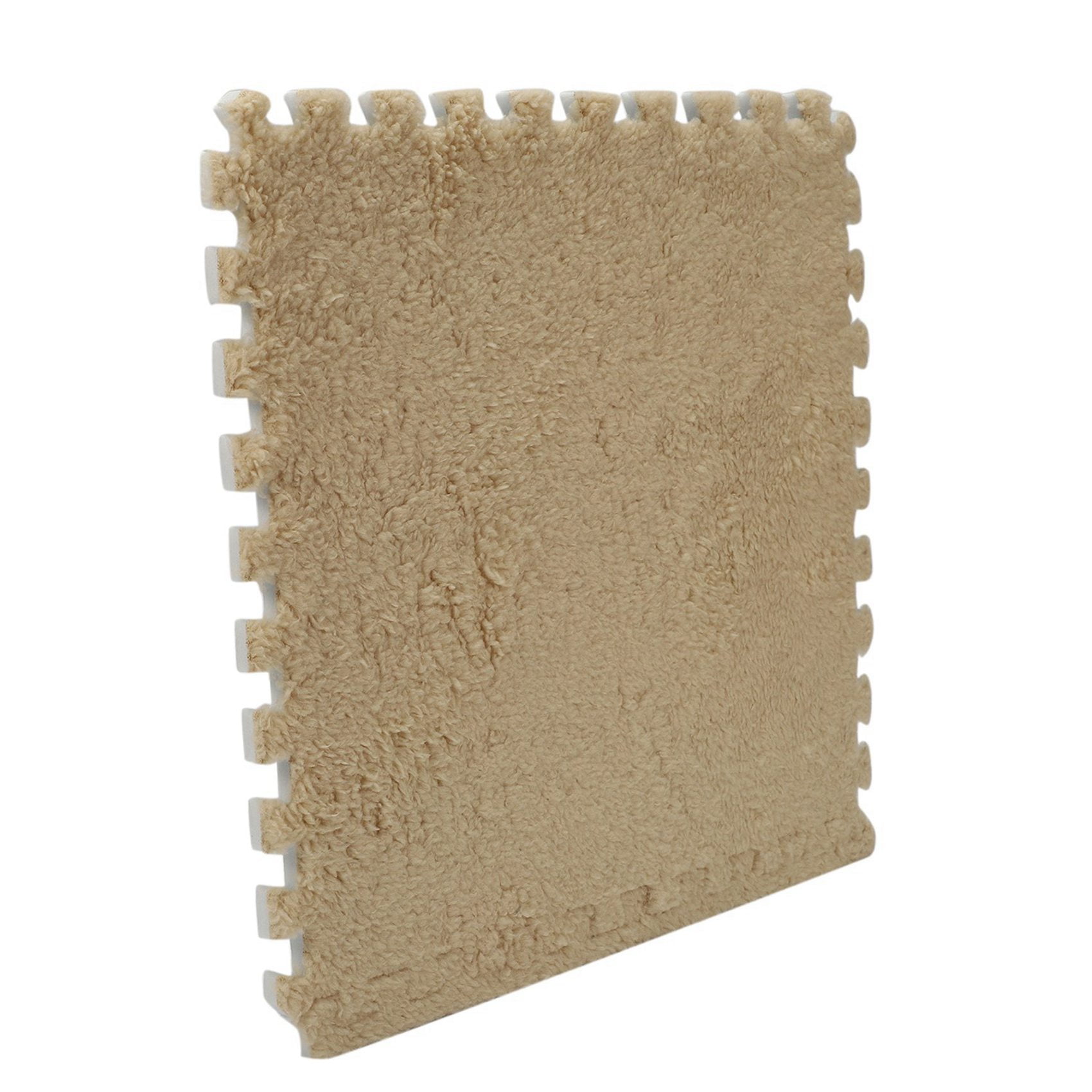 20 Piece Interlocking Foam EVA Fuzzy Mat Flooring Carpet Tiles for Kids - Perfect for Nursery Décor, Baby Room