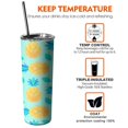thumbnail image 6 of 20 oz Double Wall Cups with LeakProof Lid Pineapple Slim Tumbler for Mountain Halloween Fishing Christmas, 6 of 7
