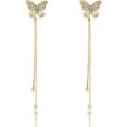 thumbnail image 1 of Pendientes de mariposa YONGSHENG con Borlas doradas para mujer y niñas, 1 of 5