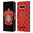 thumbnail image 1 of Head Case Designs Officially Licensed Harry Potter Deathly Hallows I Gryffindor Crest Leather Book Wallet Case Cover Compatible with Samsung Galaxy S10, 1 of 6