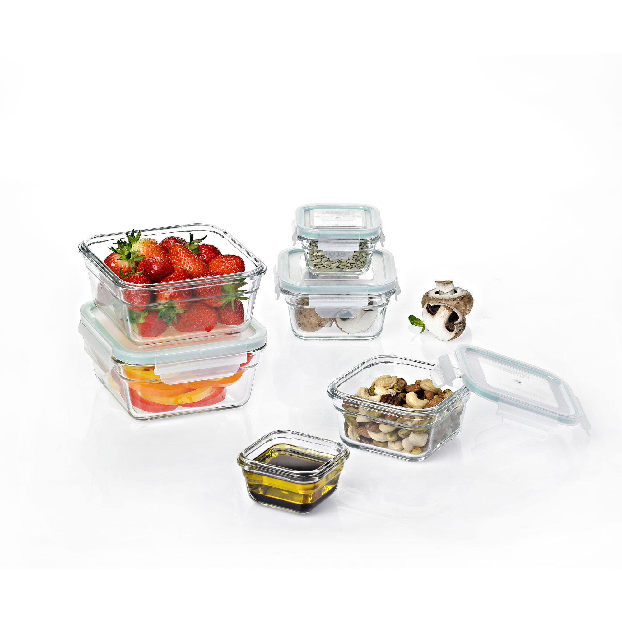 Glasslock Oven and Microwave Safe Glass Food Storage Containers 12 Piece Set - image 2 of 8