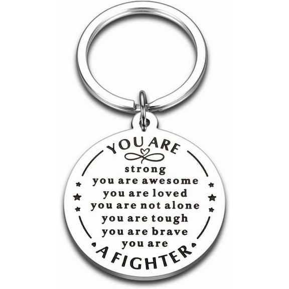 Breast Cancer Care Gifts for Women - Breast Cancer Survivor Keychain, Get Well Gifts After Surgery