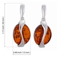 thumbnail image 4 of Sterling Silver and Baltic Honey Amber Earrings "Liliana", 4 of 6