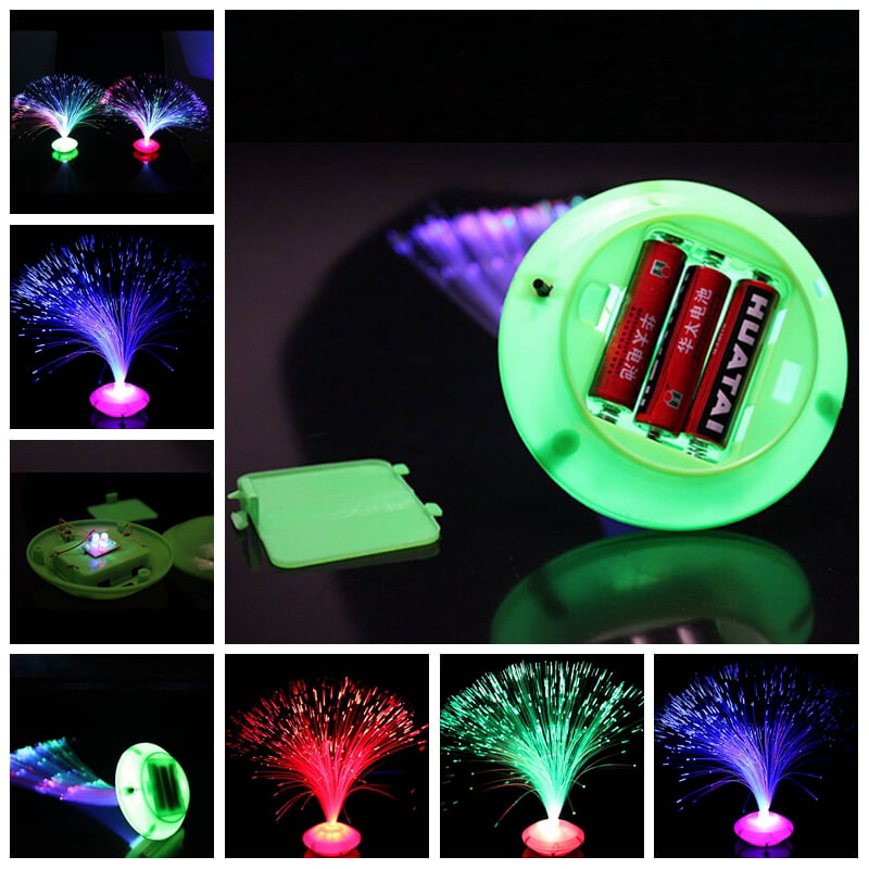 Color Changing LED Fiber Optic Night Light Lamp Stand Home Decor ColorfulLER 