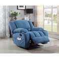 thumbnail image 3 of Nathaniel Home Lyla Blue Plush Microfiber Recliner, 3 of 6