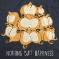 thumbnail image 2 of Womens Nothing Butt Happiness T Shirt Funny Corgi Dog Butt Tee Womens Graphic Tees, 2 of 9