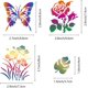 thumbnail image 3 of Plantilla reutilizable de mariposa y flor de 6,3 pulgadas, de acero inoxidable, para dibujo floral de plantas primaverales., 3 of 9