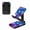 Celestial Blue Purple Galaxy, variant on WIRESTER Black Foldable Phone Stand for Desk, Adjustable Portable Cell Phone Holder for iPhone 17, 16, 15, 14 and Android Smartphones - Shamrock Clover Leaves