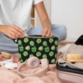 thumbnail image 2 of Toiletry Bag, green Bell Pepper Print Leather Waterproof Travel Makeup Cosmetic Bag Organizer, Large Capacity Toiletry Bag for Travel Size Toiletries, Skin Care Bag for Women, 2 of 8