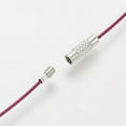 thumbnail image 4 of U8MO 100x Steel Wire Necklace Cord Nice For DIY Jewelry Making With Screw Clasp 17.5"-MediumVioletRed, 4 of 4
