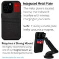 thumbnail image 6 of Dockem Card Case for iPhone 14 Pro with Built-in Metal Plate for Magnetic Mounting & 2 Pockets: Luxe M2 (Black), 6 of 10