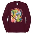 thumbnail image 3 of Neon Lab Dog Lover Shirt | Labrador Dogs Speak To Those Who Listen | Dean Russo Art Animal Lover Mens Long Sleeve Shirt, Maroon, X-Large, 3 of 6