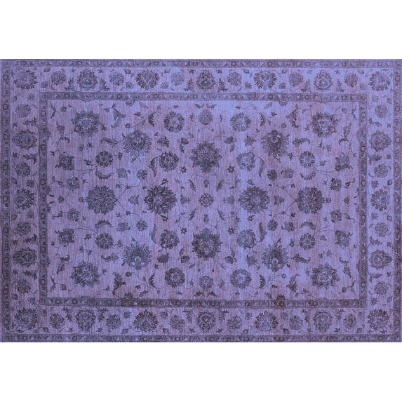Ahgly Company Indoor Rectangle Oriental Blue Industrial Area Rugs, 2' x 5'