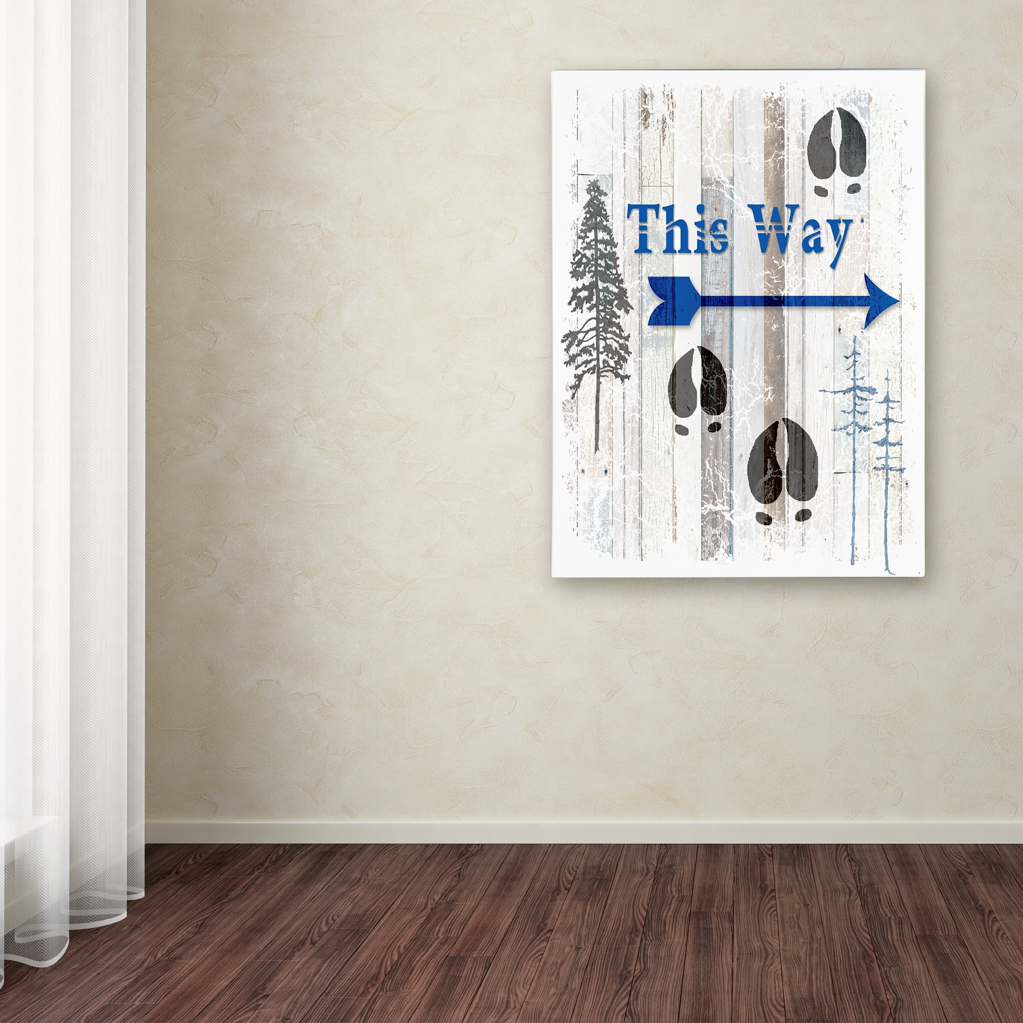 Trademark Fine Art 'The Blue Moose - This Way I' Canvas Art by LightBoxJournal
