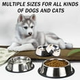 thumbnail image 4 of Hamiledyi Stainless Steel Dog Cat Bowl with Rubber Base 4 Pack Pet Feeder and Water Bowls Stackable Non-Slip Puppy Dishes for Small Medium Animals Kitten Rabbit, 4 of 6