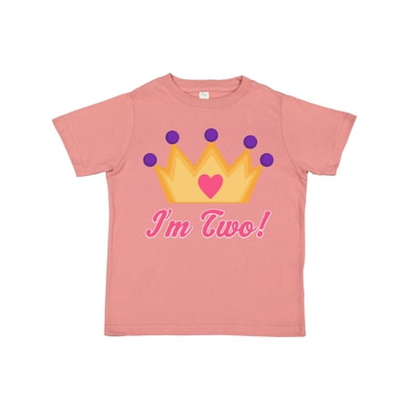 

Inktastic Princess Crown 2nd Birthday I m Two Girls Toddler T-Shirt