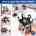 thumbnail image 4 of Afeitadora eléctrica para hombres, recortadora de calva: - 6 en 1, recortadora de barba recargable, afeitadora rotativa multifunción, afeitadora eléctrica para calva, profesional, inalámbrica, resistente al agua, para hombres, 7 cabezales esquí esquí Gafas de esquí, 4 of 5
