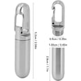 thumbnail image 4 of HUGFEGWE Package Stainless Steel Pill Case Keychain, Small Pill Box Bottle Holder, Stainless Steel Pocket for Men Purse Pocket Outdoor EDC Tool Kit (Spring Buckle) CJB91-65421, 4 of 9