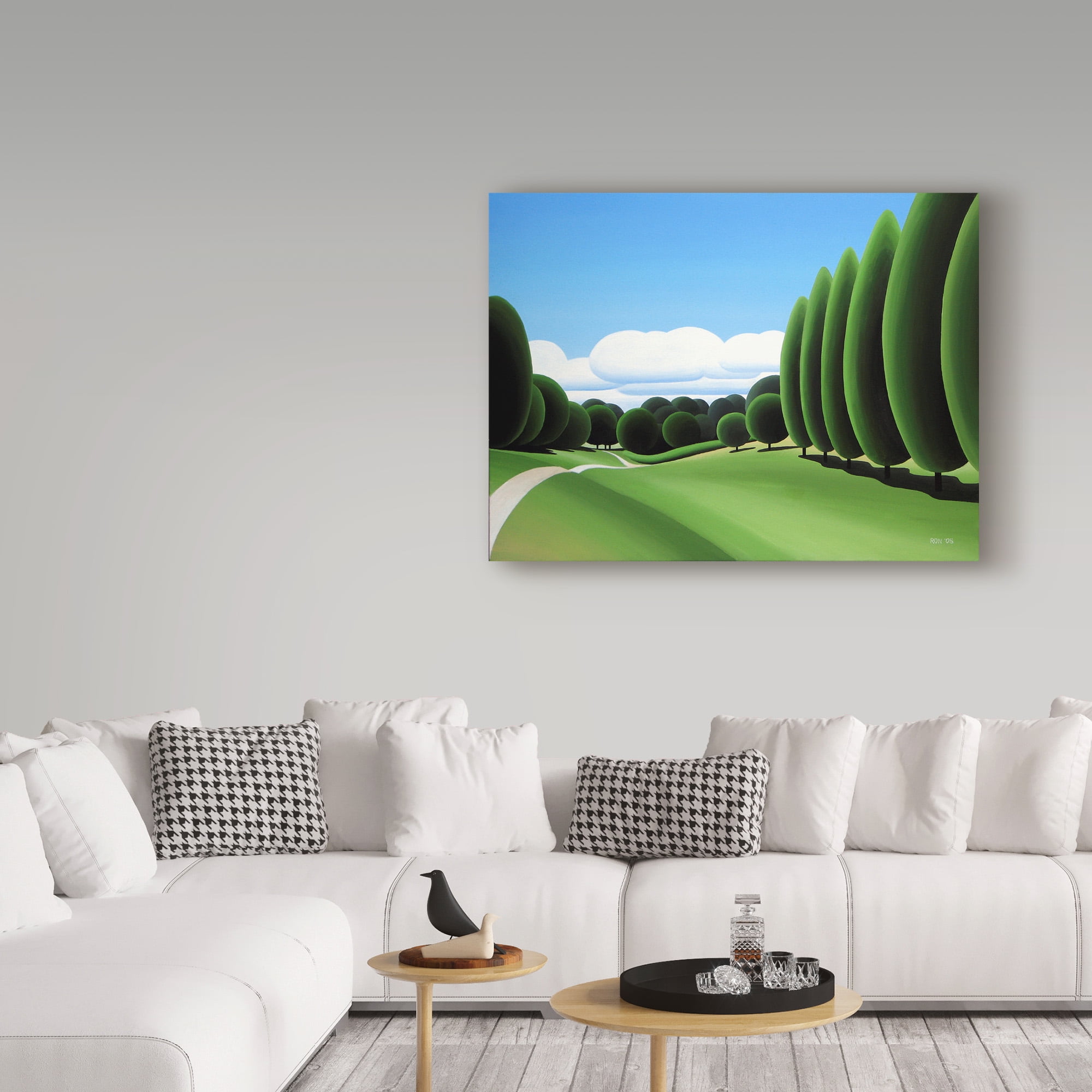 Trademark Fine Art 'Poplars' Canvas Art by Ron Parker
