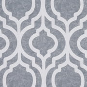 Sun Zero Eldon Trellis Print Blackout Grommet Curtain Panel, 40X84, Grey