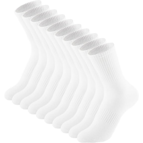 Womens Crew Socks Size 5-9 Casual Athletic Gym LightWeight Thin Cotton Socks 5 Pairs