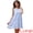 Light Blue, variant on Women's Gingham Flowy Swing Plaid Tiered Short Dresses 2XL Light Blue