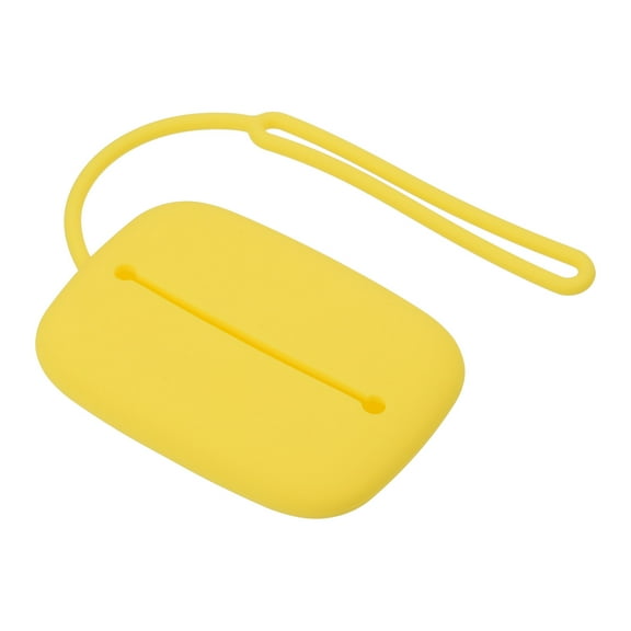 Silicone Storage Pouch, Mini Key Organizer Bag with Lanyard for Keys Headphone Card, Yellow