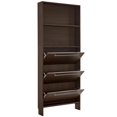 thumbnail image 5 of TOPCOMFY Shoe Cabinet with 3 Flip Drawers and Open Storage, 12 Pair Organizer, Walnut for Entryway, Hallway, Living Room, 5 of 5