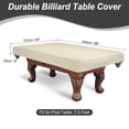 thumbnail image 2 of Uxcell Billiard Pool Table Cover, Oxford Waterproof Outdoor Indoor Dustproof Billiard Table Cover Accessories Champagne 7.5 ft, 2 of 5