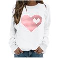 thumbnail image 2 of Qertyioot Chandail en Molleton de la Saint-Valentin pour Femmes, Hiver Col Rond Manches Longues Hauts Blouse Imprimée Régulière, 2 of 4