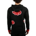 thumbnail image 2 of Naruto Shippuden Akatsuki Logo Mens Black Cloak Anime Hooded Sweatshirt Hoodie Small, 2 of 3