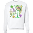 thumbnail image 2 of Inktastic Let the Good Times Roll Mardi Gras Goblet and Beads Adult Sweatshirt, 2 of 4