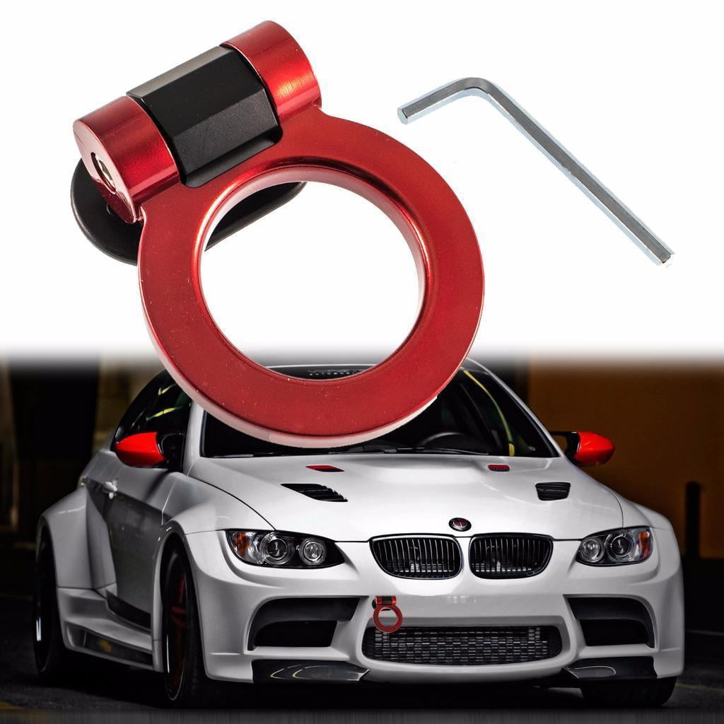 JDM Sports Red Racing Track Dummy Tow Hook Ring For Front Rear Bumper Universal