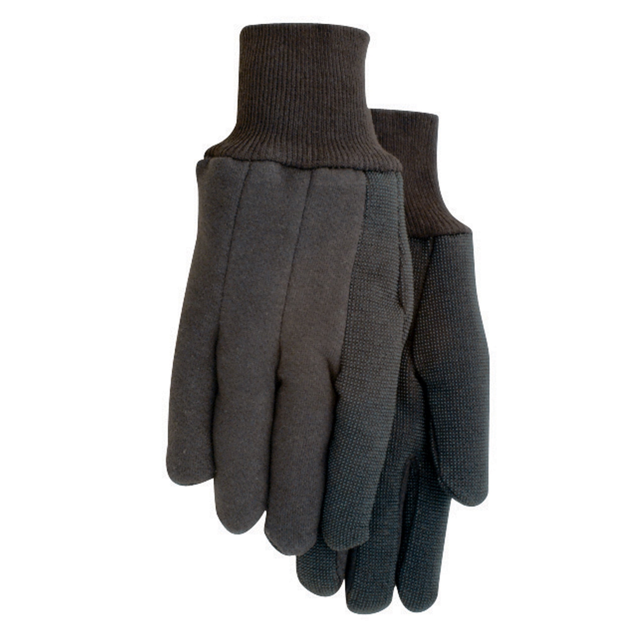 Midwest Quality Gloves, Inc. Men's Brown Jersey Dot Gloves, Medium
