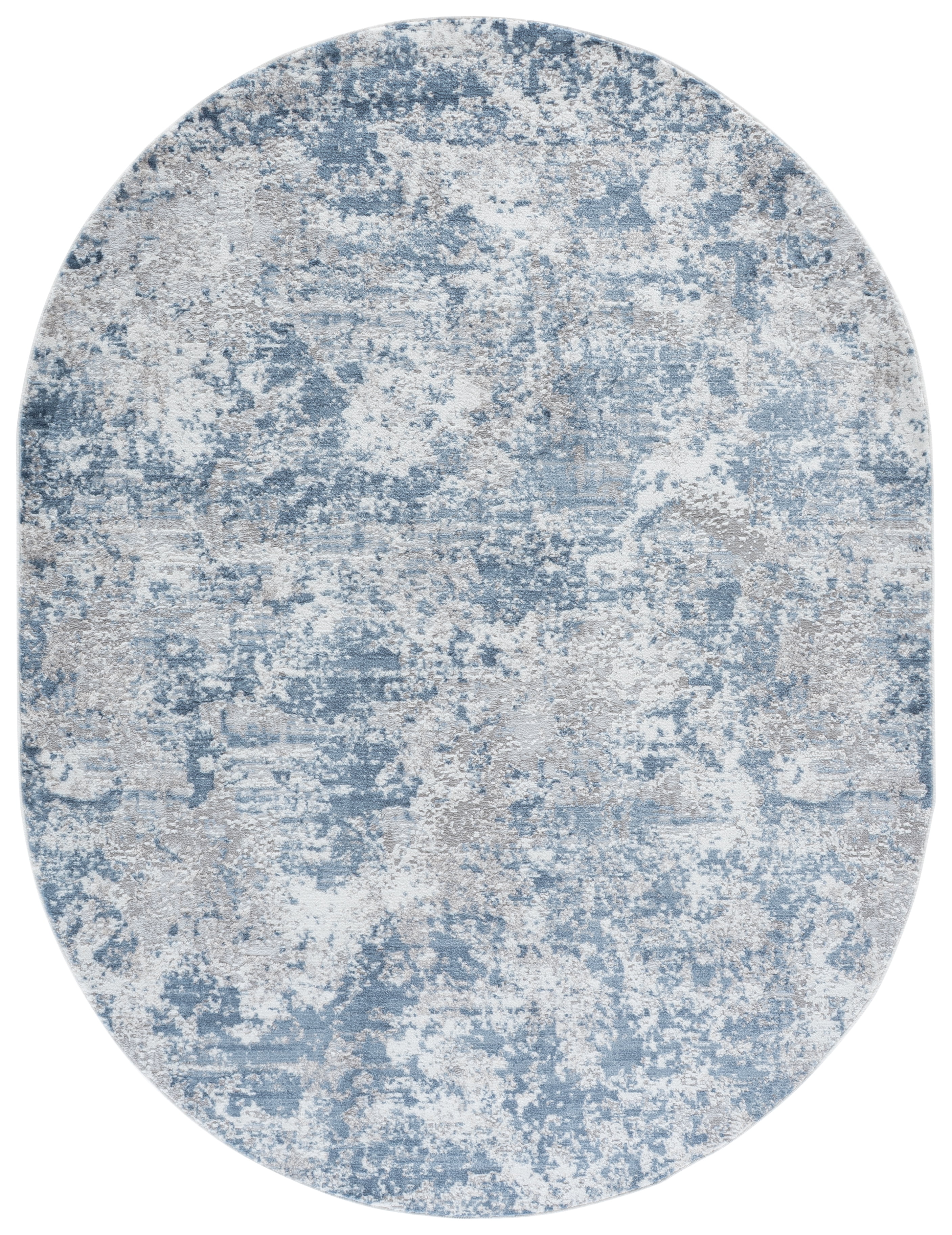 Safavieh Amelia Alastar Abstract Distressed Area Rug, Gray/Blue, 6' x 8' Oval