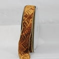 thumbnail image 2 of The Ribbon People Gold Colored and Brown Wire Edge Craft Ribbon 2" x 20 Yards, 2 of 2